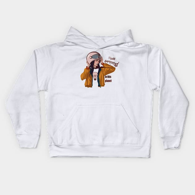 astronaut girl Kids Hoodie by EnRiel